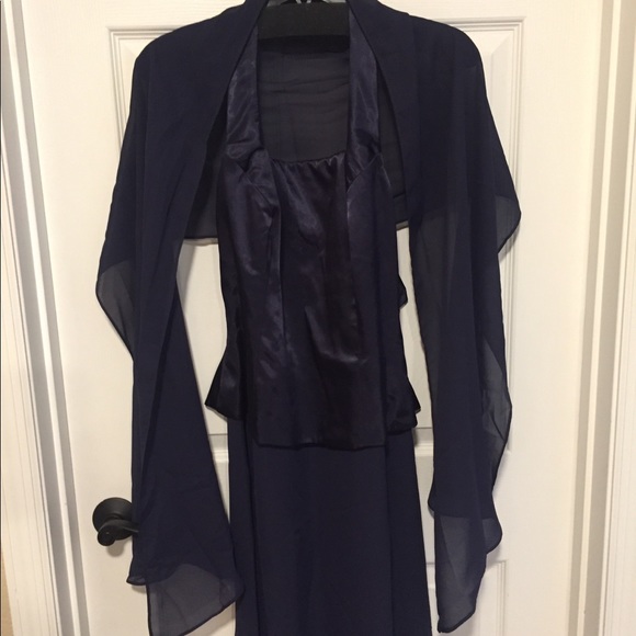 Chadwick's Formal Dress with Sheer Shawl - Sz 10 - Picture 7 of 7